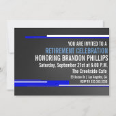 男子退モダン職パーティーお祝い招待状 招待状 (正面)