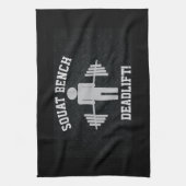 男子重量挙げの体育館タオル キッチンタオル (縦)