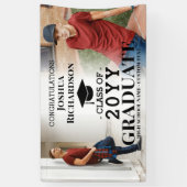 男子高校カスタム卒業2写真 横断幕 (縦)