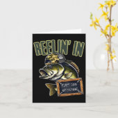 男子高校生 釣り 一年生の初日の思い出 カード (黄色い花)