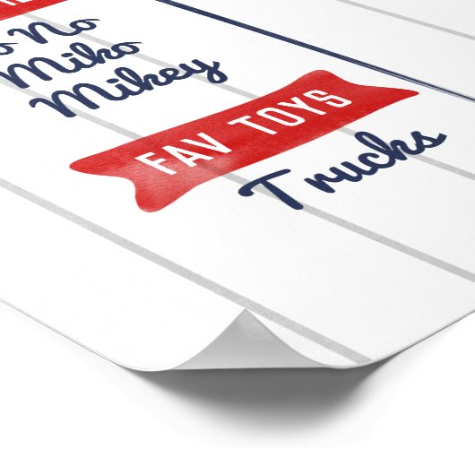 男子1位野球誕生日ミルストーンポスター ポスター (角)