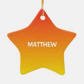 男子1歳の誕生日スポーツボール セラミックオーナメント (裏面)