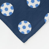 男子10代の若者スポーツサッカーボールパーソナライズされた フリースブランケット (角)