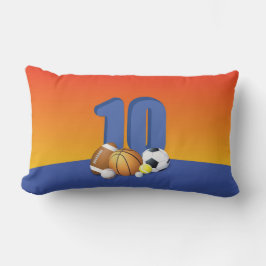 男子10誕生日スポーツボール ランバークッション