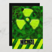 男子16歳の誕生日ゴシック バイオハザード 誕生日招待状 招待状 (正面/裏面)