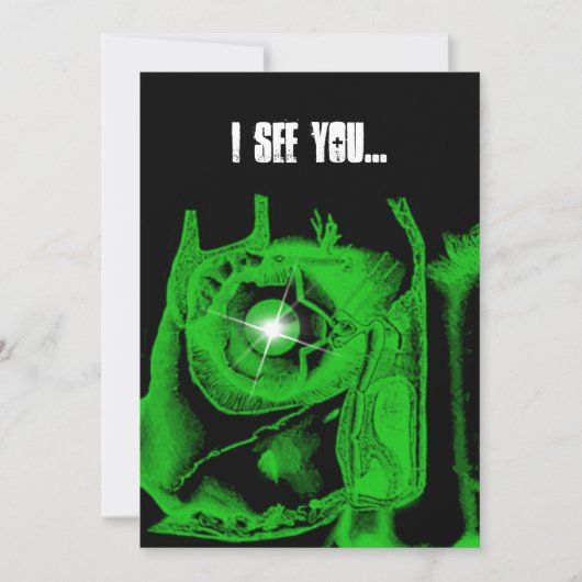 男子16歳の誕生日パーティーCybergothスカル招待 招待状 (正面)