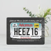 男子16誕生日アーカンサス免許招待状 招待状 (スタンド正面)