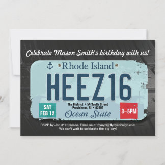 男子16誕生日RIライセンス招待状 シーズンカード