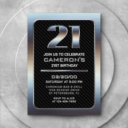 男子21歳招待状 招待状