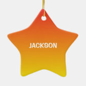 男子3歳の誕生日スポーツボール セラミックオーナメント (裏面)