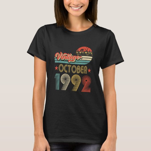 男子30歳ヴィンテージ30歳10月19日 Tシャツ (正面)