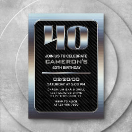 男子40歳の誕生日招待状 招待状