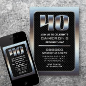 男子40歳の誕生日招待状 招待状