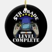 男子5年生卒業2022ビデオゲームクラス セラミックオーナメント (裏面)