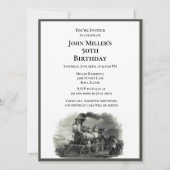 男子50歳の誕生日パーティーの招待状 招待状 (正面)