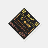 男子50誕生日ユーモア スタンダードカクテルナプキン (角)