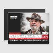 男子60おもしろい誕生日📺テレビニュース (正面/裏面)