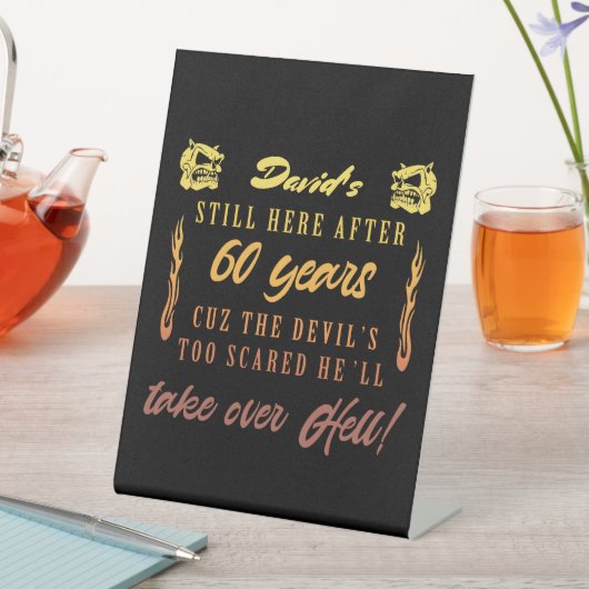 男子60誕生日 台座サイン (インサイチュ)