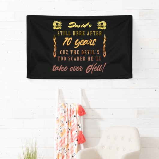 男子70誕生日 横断幕 (インサイチュ)