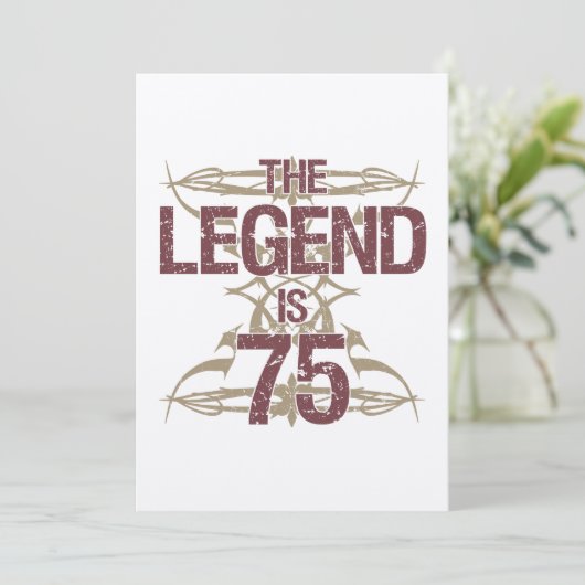 男子75おもしろい誕生日 カード (スタンド正面)