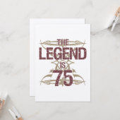 男子75おもしろい誕生日 カード (正面/裏面インサイチュ)