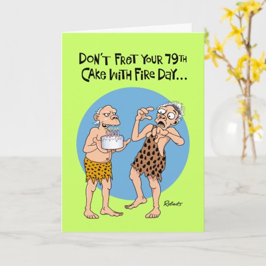 男子79誕生日 カード (黄色い花)