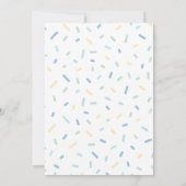 男子 アイスクリーム コーン 招待状 - 青緑色のスコップ (裏面)