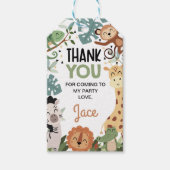 男子 ブラウン 緑 誕生 Two Be Wild 2歳の誕生日 ギフトタグ (正面)