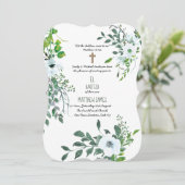 男子 ブルー 誕生洗礼 誕生 洗礼 植物園 招待状 (スタンド正面)