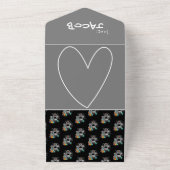 男子 ロボット 宇宙 写真追加 バレンタインデー カード (外側)