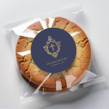 男子 洗礼 クレスト ネイビーブルー ヴィンテージ 偽金