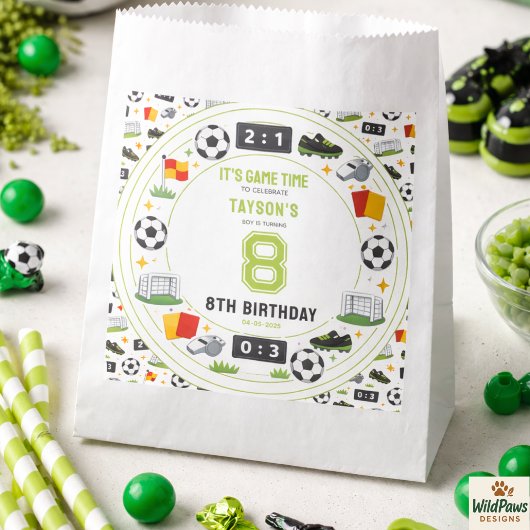 男子 現代スポーツ サッカー 子供 8歳 誕生日パーティー フェイバーバッグ