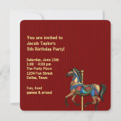 男子 誕生日パーティー いくつでも 招待状 (裏面)