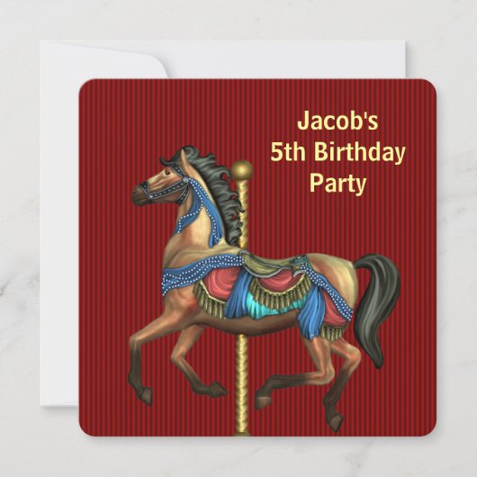 男子 誕生日パーティー いくつでも 招待状 (正面)