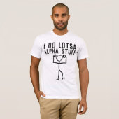 男子Tシャツのロッサおもしろいアルファ物 Tシャツ (正面フル)