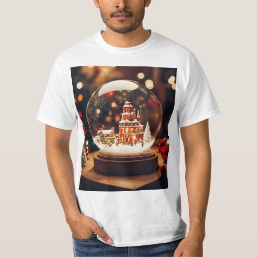 男子Tシャツ – 手をガラスサークルに通す Tシャツ (正面)