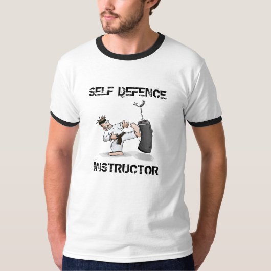 男子Tシャツ |自己防衛インストラクター Tシャツ (正面)