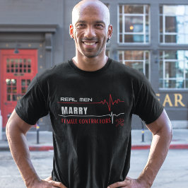 男実在が下請け女性と結婚 Tシャツ