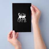 男実在が猫をスタイル チラシ (ハンドル)