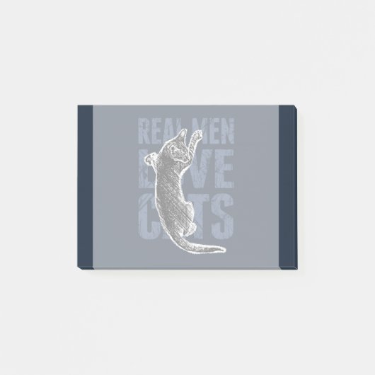 男実在が猫を愛する青い鋼 ポストイット (正面)