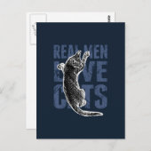 男実在が猫を愛する青い鋼 ポストカード (正面/裏面)