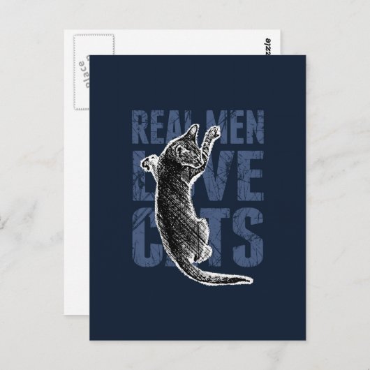 男実在が猫を愛する青い鋼 ポストカード (正面/裏面)