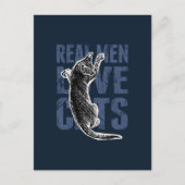 男実在が猫を愛する青い鋼 ポストカード (正面)