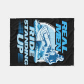 男実在が立ち上がりジェットスキーデザイン フリースブランケット (正面(横))