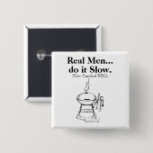 男実在がBBQをやる 缶バッジ (正面&裏面)