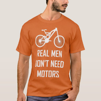 男実在の自転車、自転車、マウンテンバイク、ダウンヒル Tシャツ