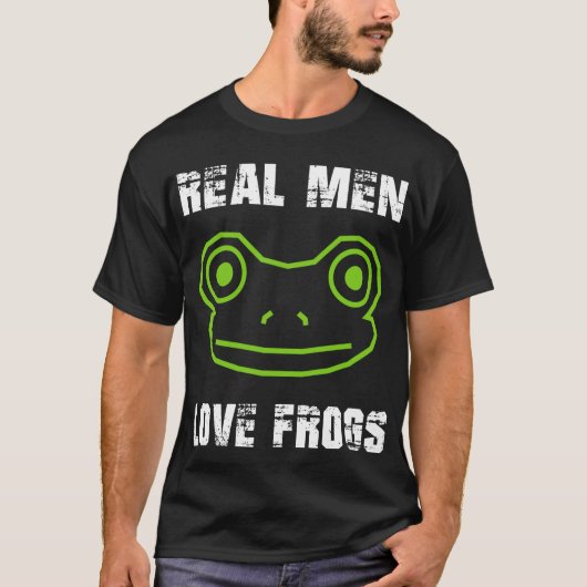 男実在はカエル Tシャツ (正面)