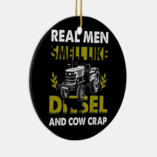 男実在はディーゼルと牛の糞の農家トラのような匂い セラミックオーナメント (右)
