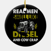 男実在はディーゼルと牛の糞の農家トラのような匂い セラミックオーナメント (裏面)