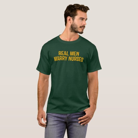 男実在はナースと結婚。 Tシャツ (正面フル)